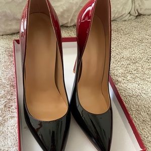 Brand new red & black high heels, size 6.5
